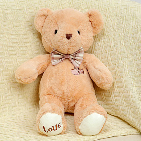 Мягкая игрушка «Мишка с бантом в клетку», 45 см