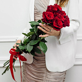Букет "Прато" из роз (красная роза Эквадор)