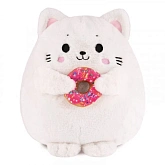 Мягкая игрушка "Котик с пончиком" 35см