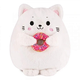 Мягкая игрушка "Котик с пончиком" 35см