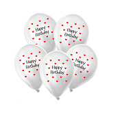 Сет из шаров "С днём рождения" сердца