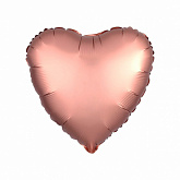 Шар фольгированный  "Сердце" розовое золото